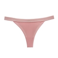 String en coton rose respirant pour femme, vue à plat sur un fond blanc neutre - S / Tanga / Rose foncé