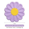 Lavender purple daisy silicone trivet mat 17cm heat resistant flower pot holder - 17cm / Lavender Purple