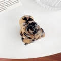 Elegant amber tortoise shell acetate rose flower hair claw clip with glossy finish - 3.7cm / Beige Tortoise Shell
