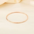 Minimalist 3mm rose gold stainless steel thin bangle with a polished finish - Rose Gold Single Ring / 46mm [inner Diameter]