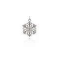 Pendentif flocon de neige plaqué or 18k avec zircon pour création de bijoux DIY - Or Blanc