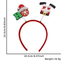 Christmas HO Santa headband with red velvet band and glitter legs, 22.5cm height - Style N Green HO Snowflake Boot