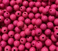 Pink 16mm polished lotus wood round beads for DIY craft necklace and bracelet making - Rose Red