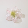 Pink gradient frangipani hair claw clip with shimmering glitter finish for women - Glitter Green - 8cm