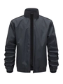 Giacca casual da uomo per outdoor con colletto rialzato e polsini elasticizzati - XS / grigio scuro