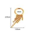 Geometric gold stainless steel seamless nose ring with elegant beaded tassel fringe detail - Style 5 Beaded Tassel (0183-5# Gold)