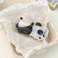 Cute panda hair claw clip made of pearlescent acetate material in black and white finish - Classic Panda