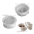 Three-piece herb grinder silicone mold with 8.7cm diameter for DIY resin crafting - NO.2 Grinder Mold (8.7cm Dia)