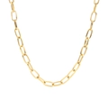 Collana a catena figaro minimalista in acciaio inossidabile dorato da donna - Catena a Maglie Grandi di Base