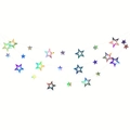 Guirnalda de estrellas láser holográficas para decoración de fiestas de cumpleaños y hogar - 2 Metros / Holográfico Iridiscente