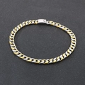 Men's 15mm two-tone gold and silver Cuban link necklace with heavy duty clasp - Gold & Silver