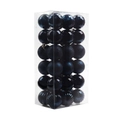 36pcs dark blue Christmas ball set with glitter matte and shiny textures in clear box - 4cm/36pcs / Navy Blue