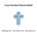 5.6x4.1cm cross-shaped silicone resin mold for DIY jewelry pendant making - Cross