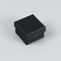 Elegant square black paper gift box for jewelry storage and presentation - Black Khaki / 5*5*3 Ring Box