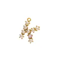 Letter K pendant with gold plating and white and pink pearls for DIY necklaces - Letter K - Pink
