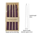 Set of four 25cm dark red tapered scented candles in a premium gold gift box - Taper Candle Set / Christmas Vintage Red
