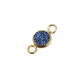 6mm gold vacuum-plated stainless steel star pendant connector with deep blue crystal druzy - Deep Blue Druzy (30)