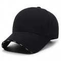 Schwarze Baseballkappe aus Baumwolle mit weißem FARD-Schriftzug am Schirmrand - Verstellbar / Schwarz