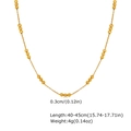 Dettaglio della collana a sfere dorate con sfere da 0,3 cm e lunghezza 40-45 cm - Collana / 40-45cm