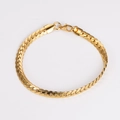 Elegante bracciale a catena intrecciata in acciaio inossidabile dorato con chiusura - 6mm*21cm / Oro
