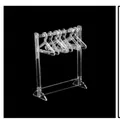 Kreativer Schmuckständer aus transparentem Acryl mit Mini-Kleiderbügeln - Mehrloch-Stil / Transparent