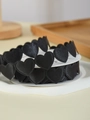 Black heart-shaped satin ribbon roll for Valentine's Day flower and gift packaging - 2.5CM Width/9M Roll / Black