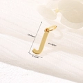 Polished 14K gold-plated letter J pendant for DIY bracelets and necklaces, 12.8mm height - Gold - Letter J