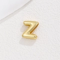 Makroaufnahme eines goldenen 3D-Ballon-Buchstaben-Z-Anhängers mit glatter Oberfläche - Z-Stil (5772646001912) / Nur Anhänger / Gold