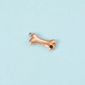 Rose gold bone pendant with dark zircon stone inlay for DIY earring jewelry making - Rose Gold May