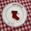 Brown velvet Christmas stocking decoration for DIY crafts, dimensions 7.5cm by 6cm - Stocking-01 (Brown)