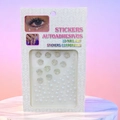 3D body and nail art stickers with iridescent flowers and white pearls in retail packaging - 12 Flowers Pure White Pearl