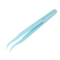 Blue plastic curved tweezers for diamond painting and DIY handicraft tool - Curved Tip / Blue