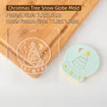 Christmas tree snow globe cookie stamp mold for fondant baking with 7.2x7.6cm pattern - QA0363-Christmas Tree Snow Globe Embosser