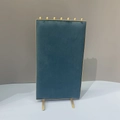 Grey velvet jewelry display board with golden metal frame and eight small studs - Large Square Screen Stand (Blue)