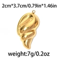 Minimalist gold abstract swirl charm pendant made of 304 stainless steel in glossy finish - TP0730 Abstract Swirl / Gold