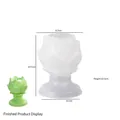 Detailed dimensions of the lotus flower silicone mold for DIY resin candle holders - Style 2 Lotus