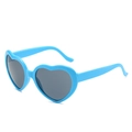 Gafas de sol azules con forma de corazón, montura elegante y cristales oscuros - Azul