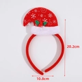 Red Christmas headband with mini Santa hat and snowflake patterns for kids and adults - Red Christmas Hat Style
