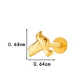 Goldenes Titan-Piercing Taube für Ohr und Lippe mit den Abmessungen 0,63 x 0,64 cm - Gold Fliegender Vogel Stil (T2524-4#金)