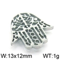 Hamsa-Hand-Anhänger aus silbernem Edelstahl, DIY-Schmuckanhänger Größe 13x12mm - Stahlfarbe (KLJ5689-Z)