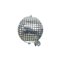 Palloncino in alluminio disco 4D argento da 22 pollici con finitura a specchio lucida - 10" / Argento