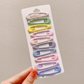 Set of 10 matte drip hair clips for girls in colorful macaron shades held in hand - 1# Drop Clip Set 10Pcs