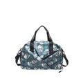 Große Reisetasche mit dunkelgrünem Totenkopf- und blauen Rosen-Print für Sport und Gym - Grün