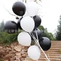 Classic 10 inch thickened matte black and white latex balloons set for party decor - Mixed Black and White