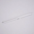 Reusable 21cm clear glass straw with 0.8cm diameter for stainless steel cups - Transparent Flat Straw / 0.8*21cm