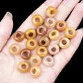Handheld 6x12mm natuursteen abacus kralen in amber en beige tinten voor DIY sieraden - 6x12mm Gele Jade (Enkel)