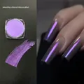 Iridescent aurora nail powder in fairy pink shade 05 with metallic chrome mirror finish - 05# Fairy Powder