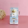 Astronaut birthday cake candle with gold visor and white matte finish 3.6cm high - Spaceman Candle Gold