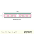 Pink daisy diatomite sink mat, 60x10cm absorbent drying pad for faucet base - 10*60cm Hollow Splash Pad / Hollow Long
