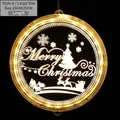 3D acrylic LED Christmas reindeer hanging light in warm white glow, size 25x25cm - 24CM Merry Christmas Style A